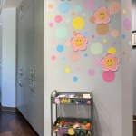 Office Photo of front wall with flowers and polka dots painted on the walls